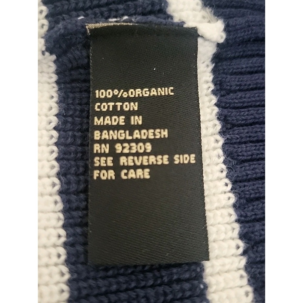 DG2 Diane Gilman 3X Organic Cotton NWT Nautical Striped Collared‎ Pullover Navy - Picture 5 of 10